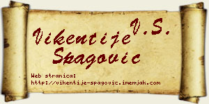 Vikentije Špagović vizit kartica